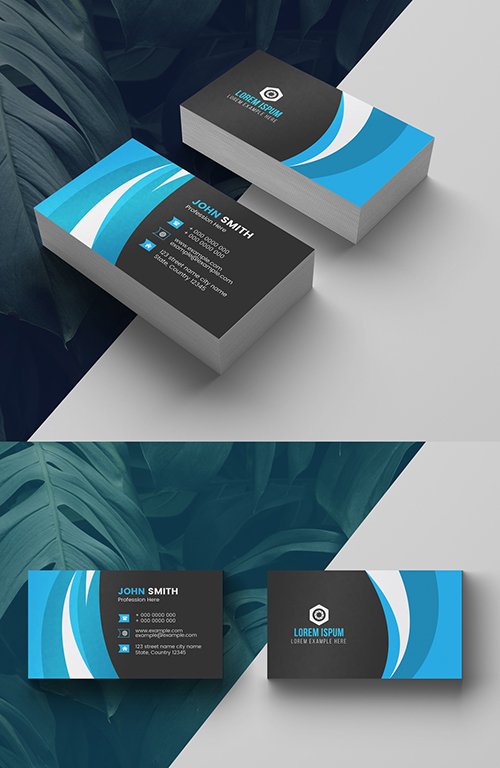 Blue Business Card Layout 277926642