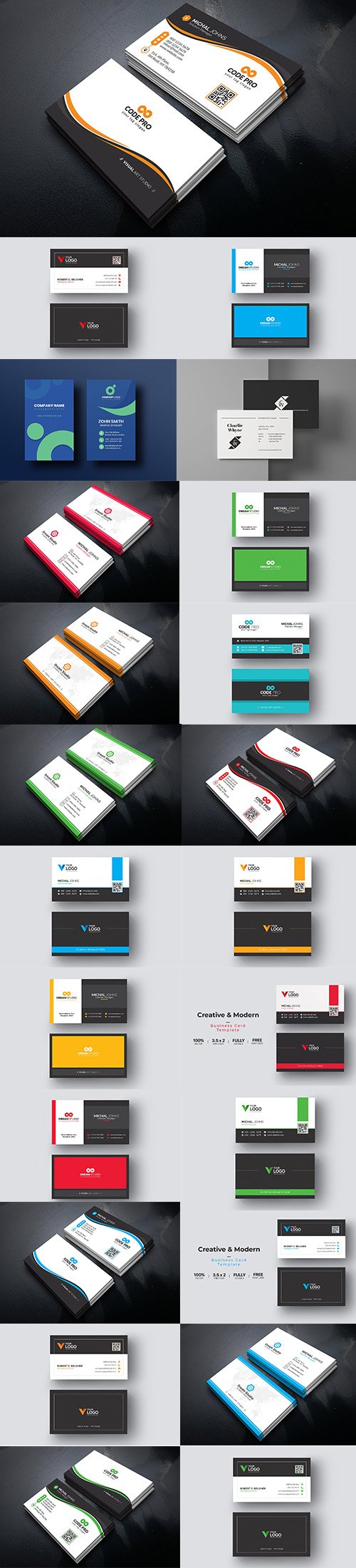 Modern Business Card Template Set