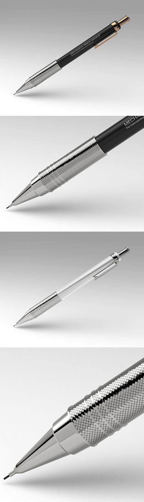Shiny Metal Mechanical Pencil PSD Mockup Template