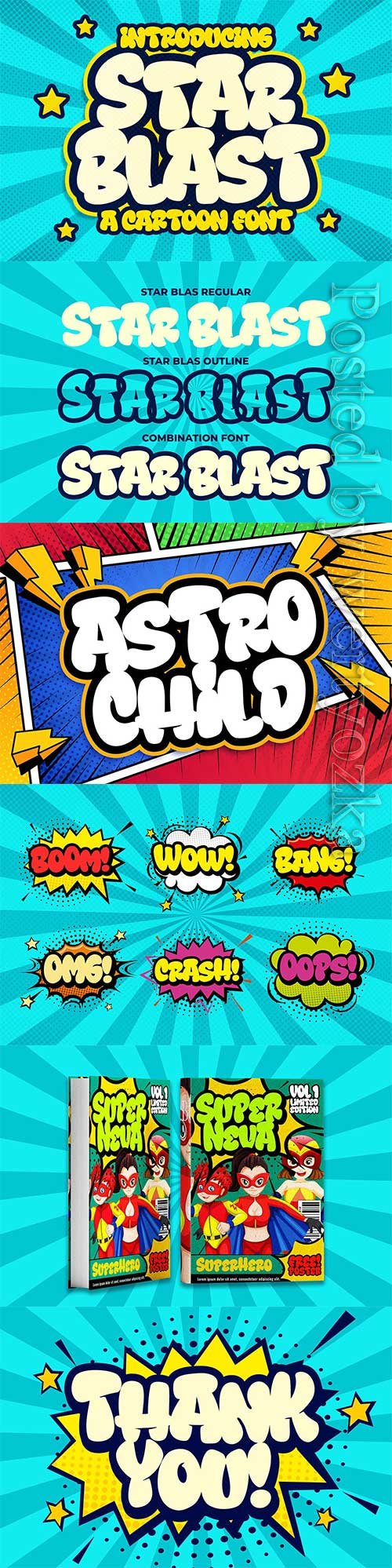 Star Blast a Playful Cartoon Font