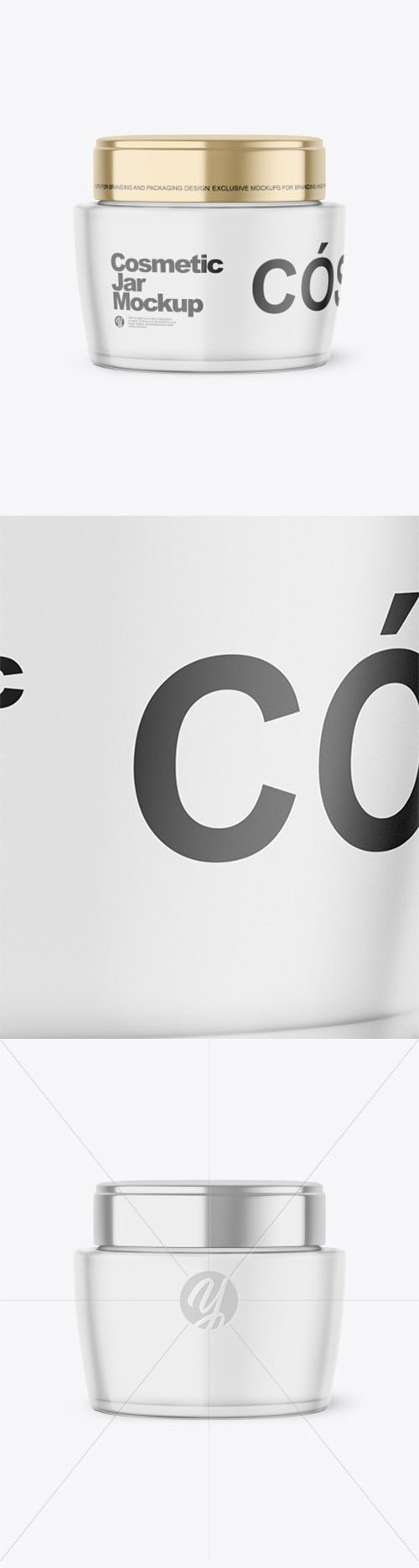 Frosted Glass Cosmetic Jar Mockup 84580