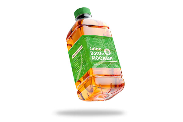 Plastic Juice Bottle Mockup