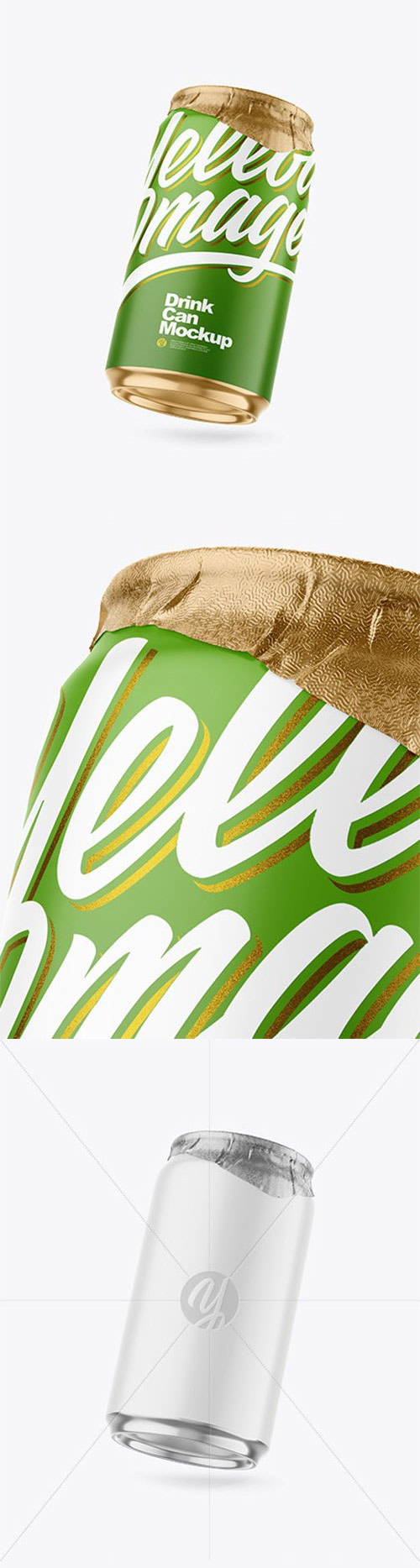 330ml Matte Drink Can w/ Foil Lid Mockup 84543
