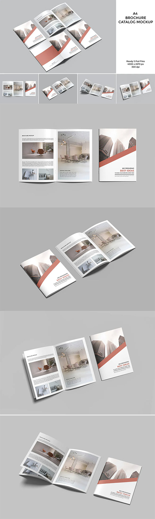 A4 Brochure catalog mockup