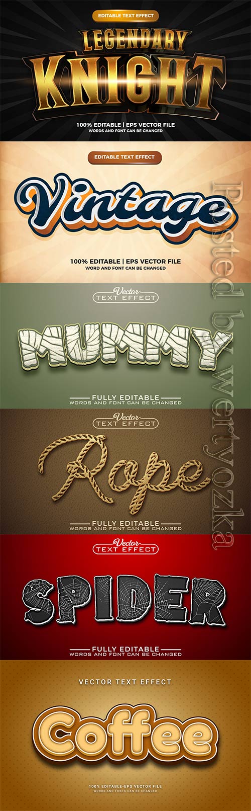 3d editable text style effect vector vol 776