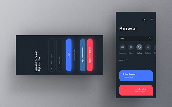 Application Screen Presentation Mockup