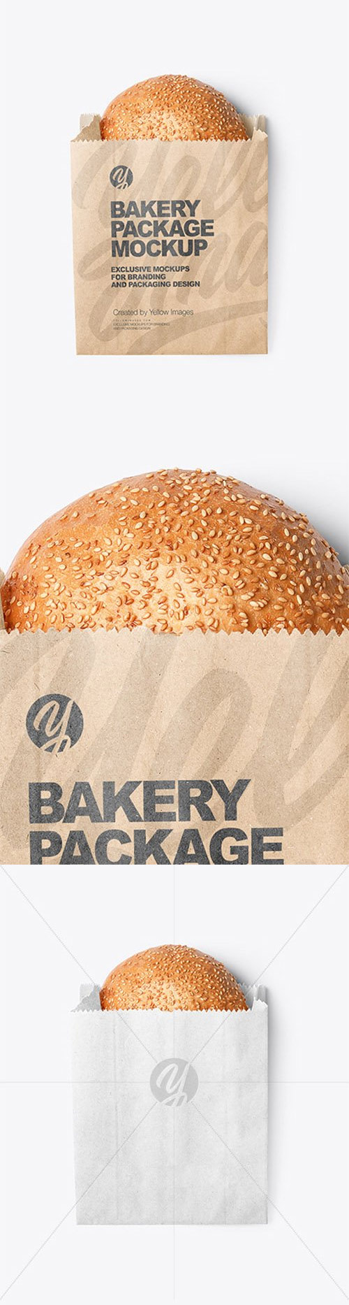 Kraft Paper Bag With Burger Bun Mockup Mockups Free Psd Templates