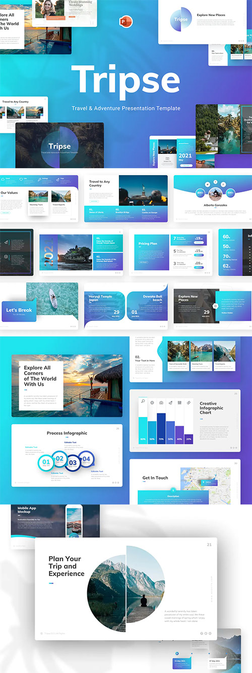 Tripse Travel & Adventure PowerPoint Template