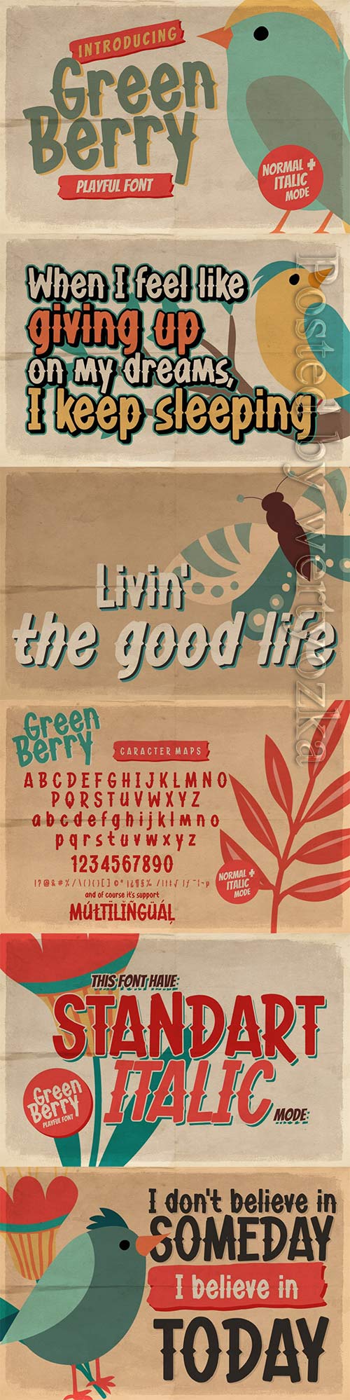 AN Green Berry - Unique Playful Font