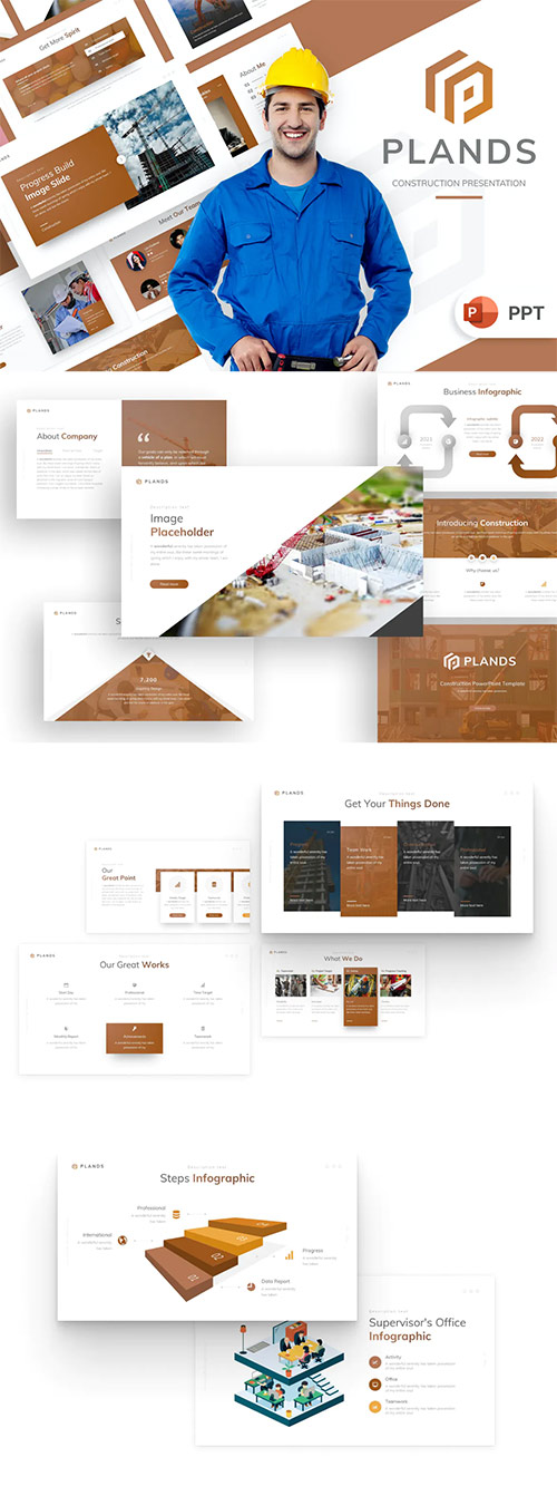 Plands Construction PowerPoint Template