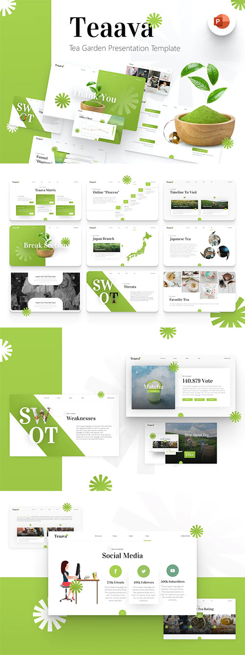 Teaava Tea Garden PowerPoint Template