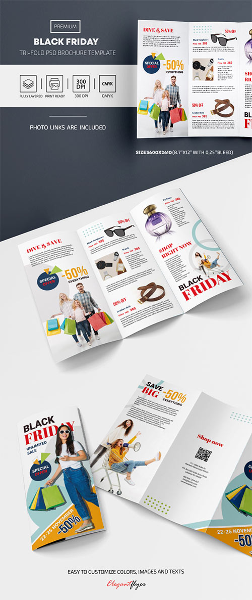 Black Friday Sale Tri fold Brochure