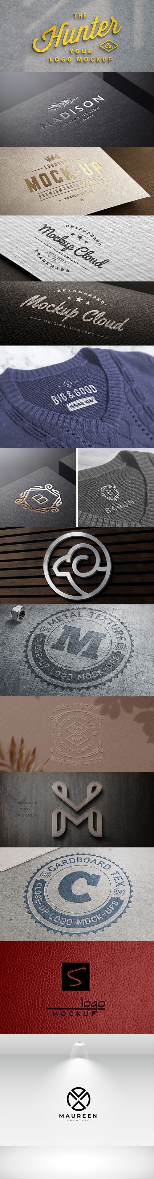 Awesome 9 Branding Logo PSD Mockups Templates