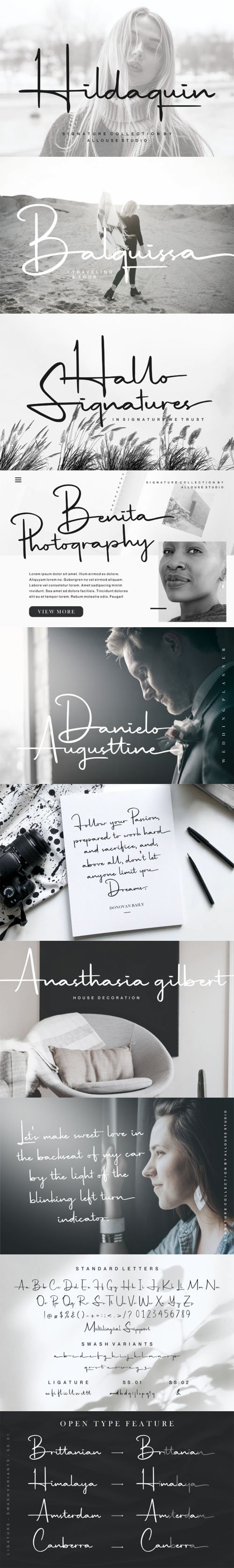 Hildaquin - Signature Handwritten Font