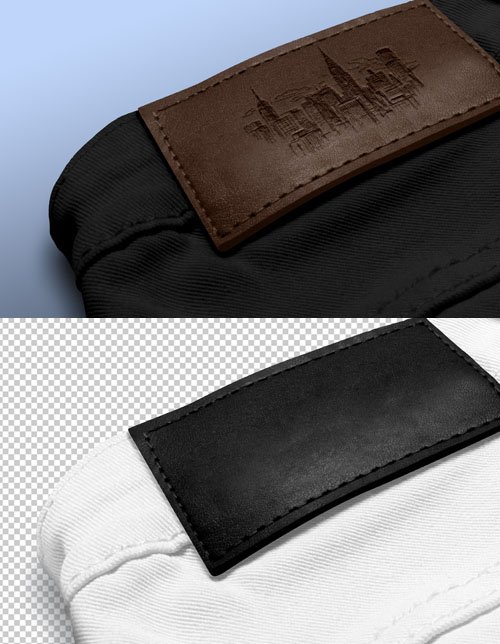 Leather Label PSD Mockup Template
