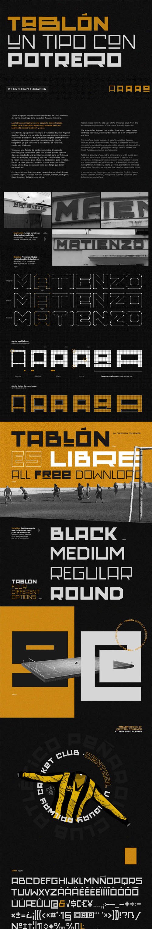 Tablon - Geometric Typeface