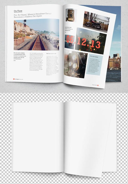 Realistic Magazine PSD MockUp Template