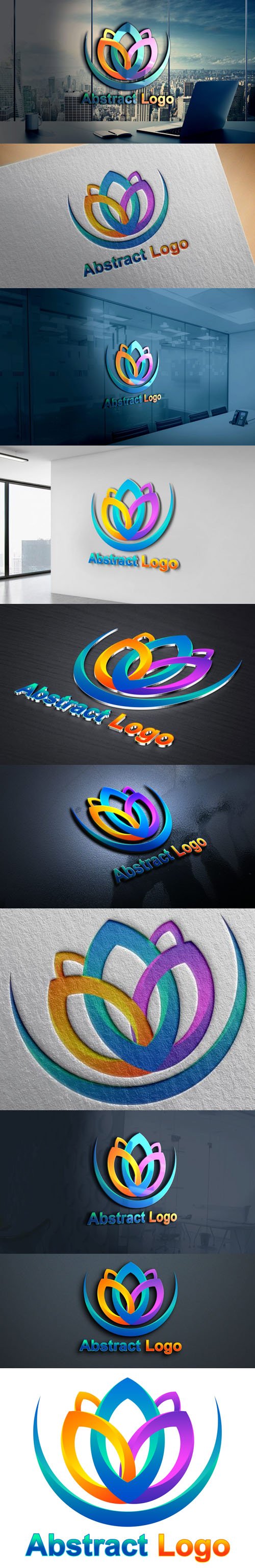 Abstract Logo Design PSD Template