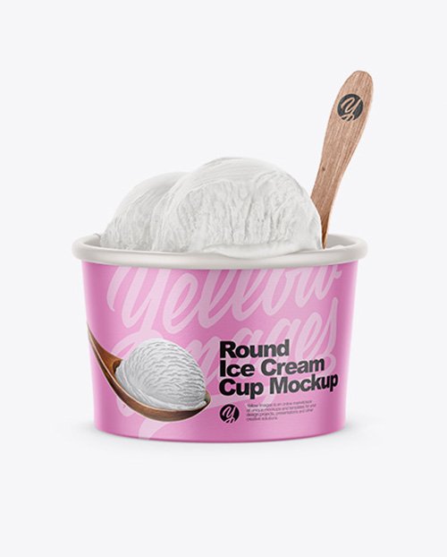 Paper Ice Cream Cup Mockup 29918