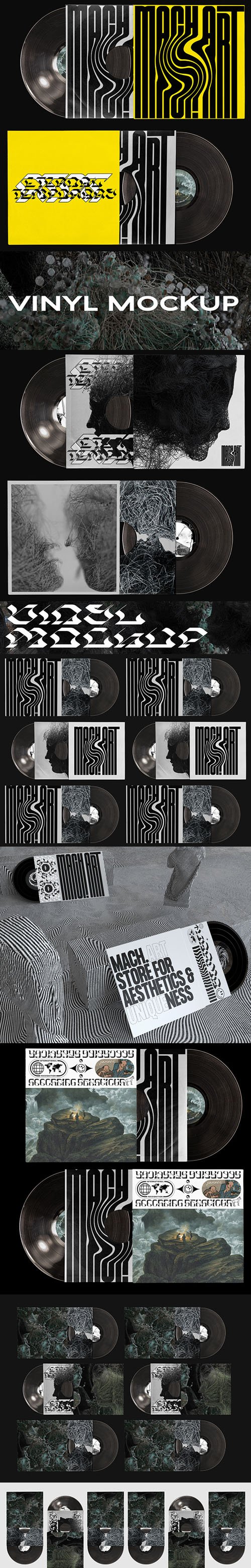 Vinyl Cover PSD Mockups Templates