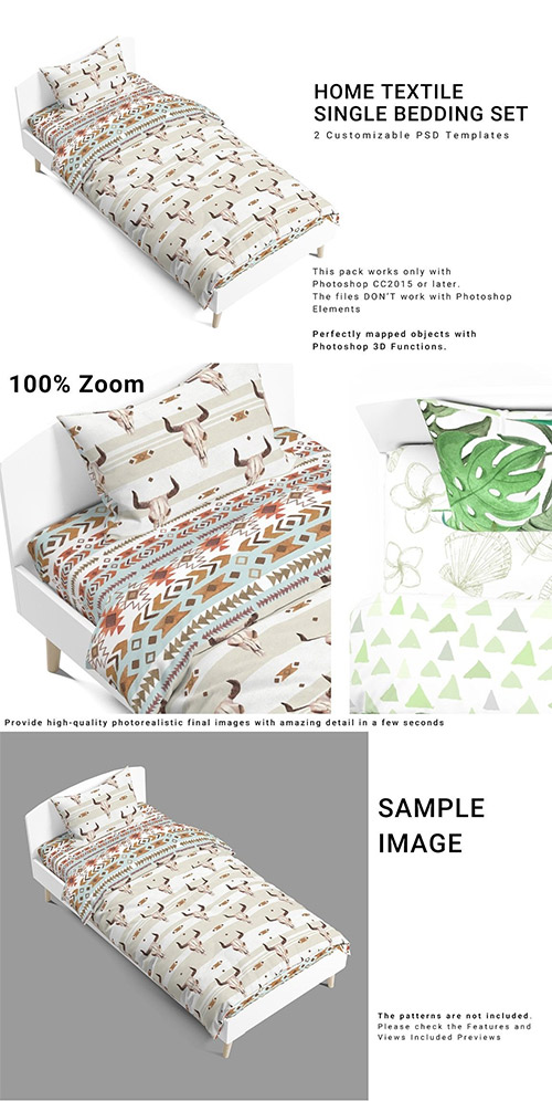 Single Beding Mockup Set 6186028