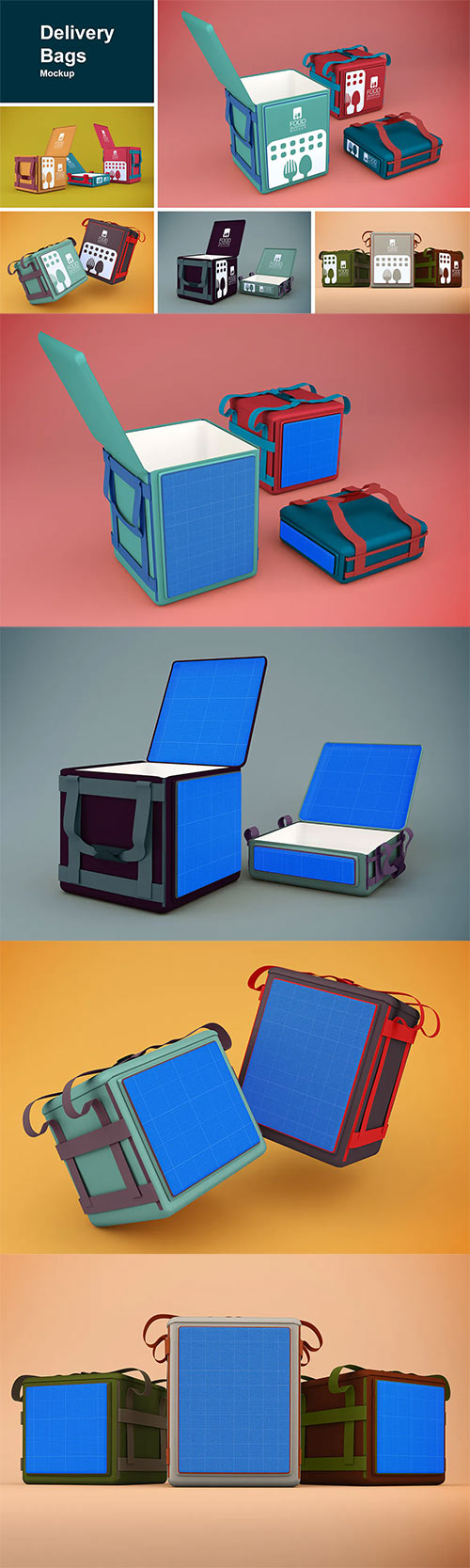 Delivery Bags Mockup