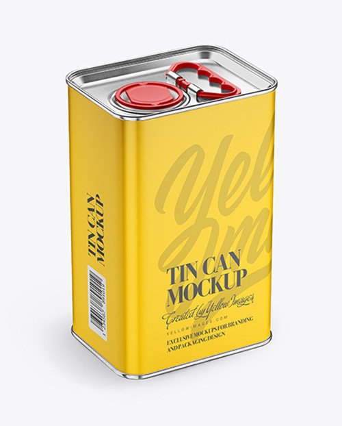 Oil Tin Can Mockup 45642
