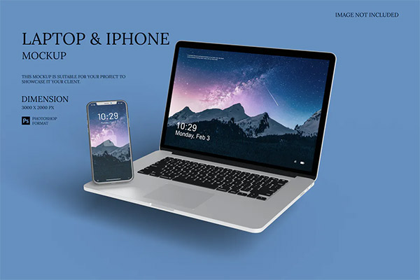 Laptop & Smartphone - mockup