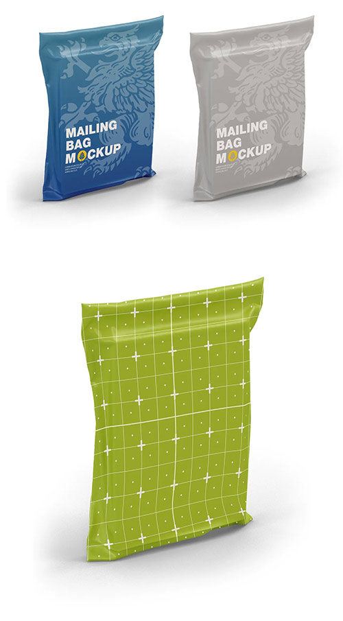 Plastic Delivery Bag Mockup