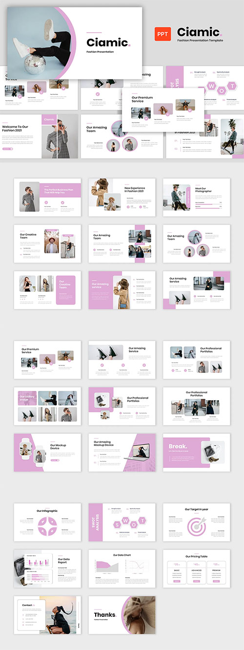 Ciamic - Fashion Presentation Powerpoint, Keynote and Google Slides