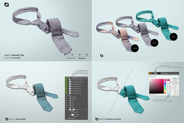 Men's Formal Tie Mockup 6180295