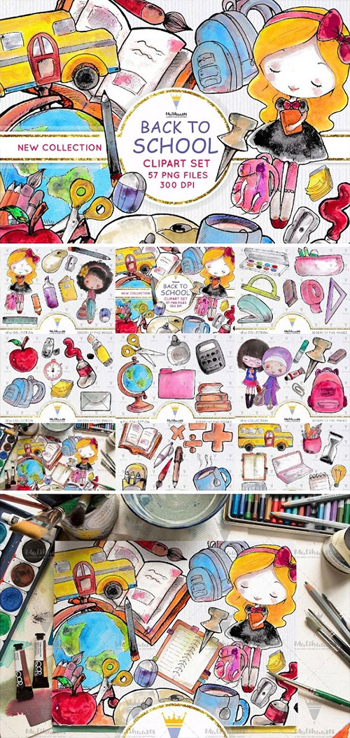 Back to School Clipart Set