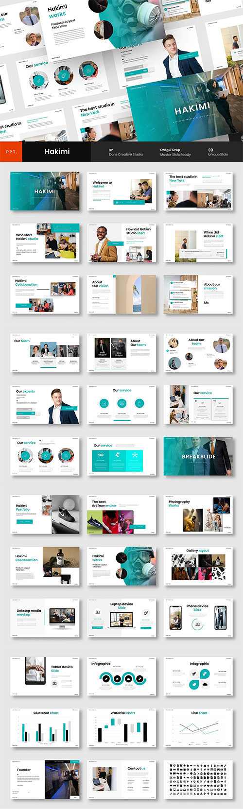 Hakimi – Business Powerpoint, Keynote and Google Slides Template