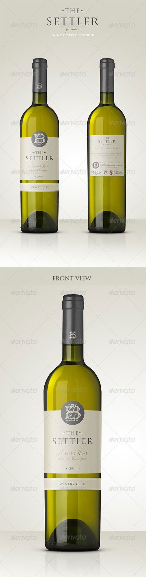 Premium White Wine Mockup 6747948