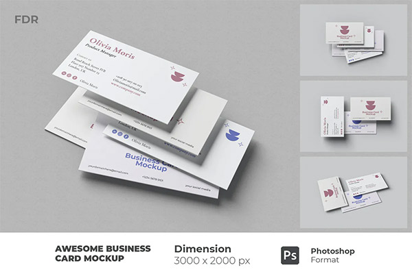 Awesome Business Card Mockup