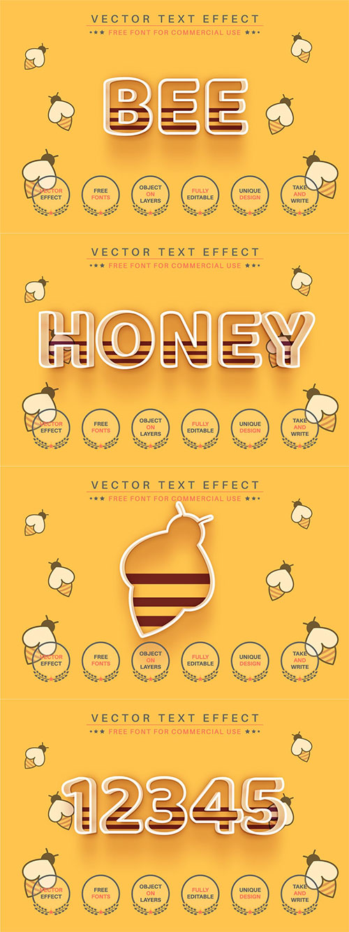 Bee - Editable Text Effect