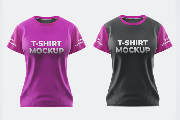 Women Sport T-Shirt Mockup Template