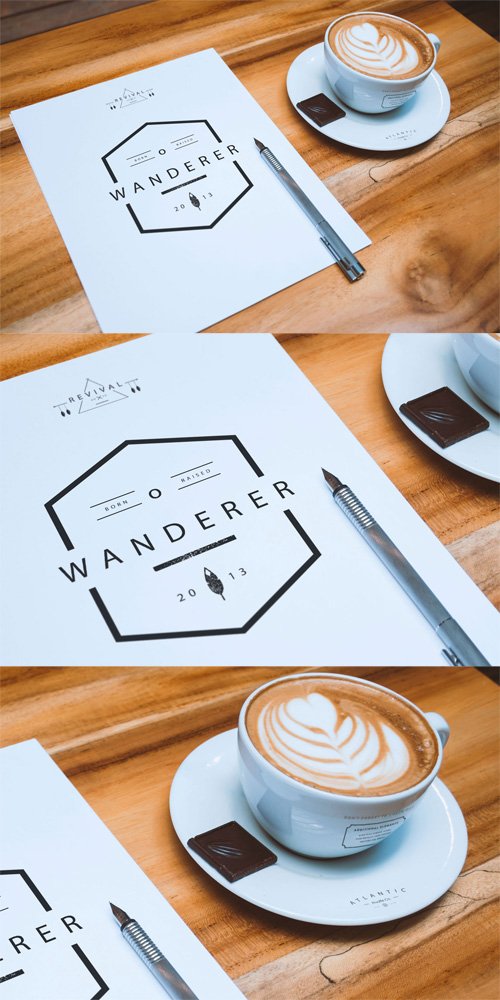 A4 Letterhead and Coffee Cup Mockup