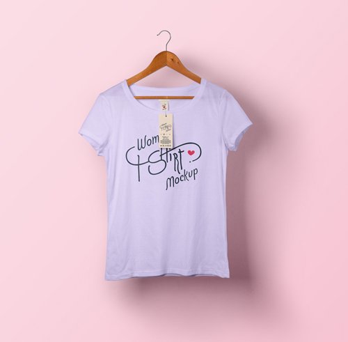 PSD Template - Woman T-shirt Mockup Vol 1