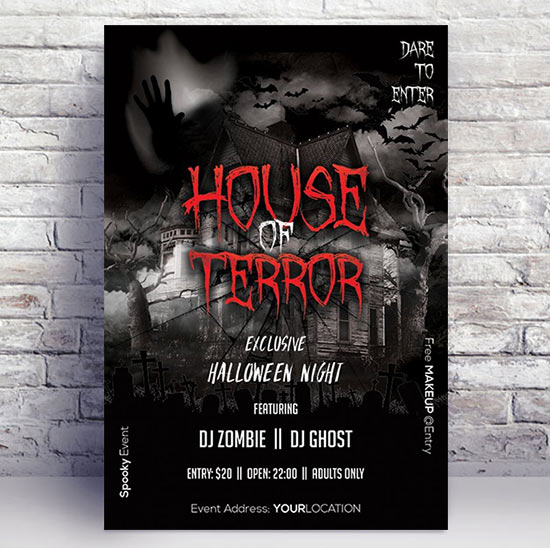 House Of Terror - Premium flyer psd template