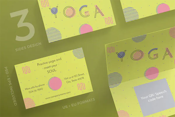 Yoga Workout Business Card Template