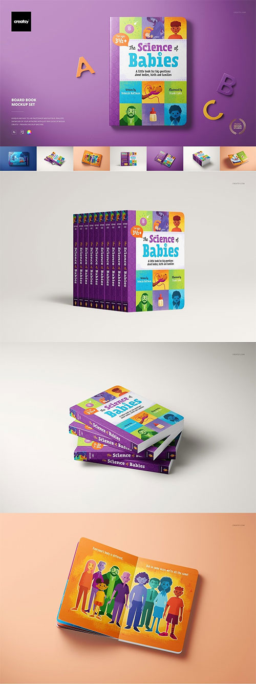 Board Book Mockup Set 6425964