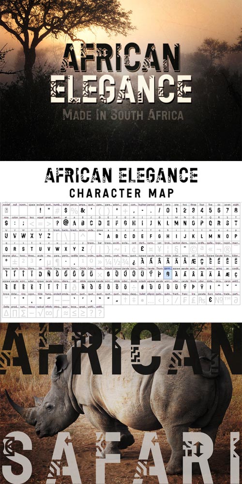 African Elegance Ethnic Lettering Font