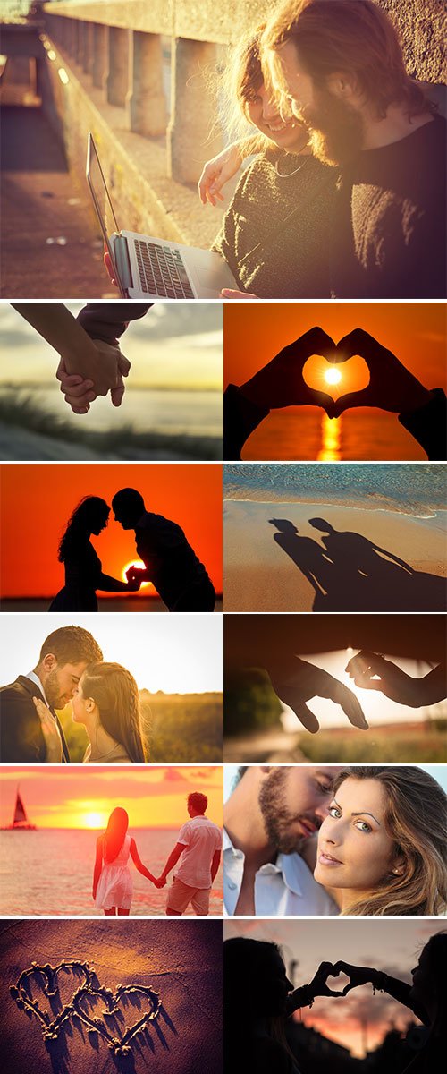 Stock Photos - Lovers at Sunset