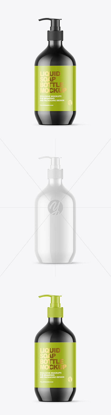 Glossy Liquid Soap Bottle With Pump Mockup 88023