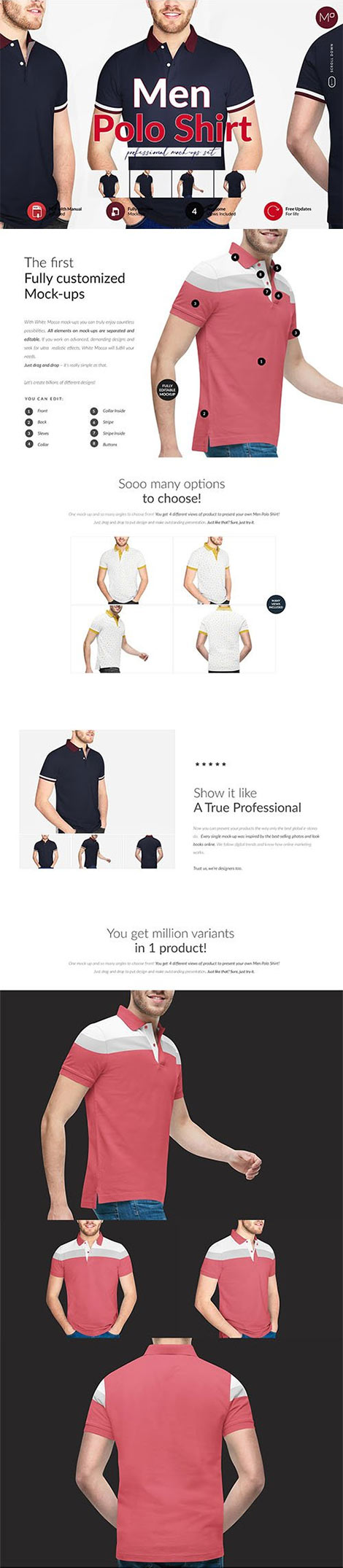 Men Polo Shirt 4x Mock-ups 5949461