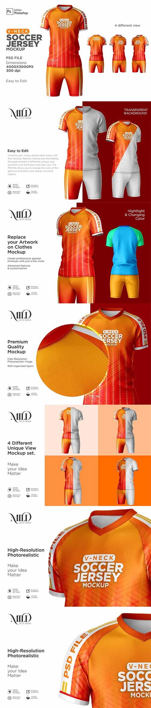 Men Soccer Jersey kit Mockup 6294910
