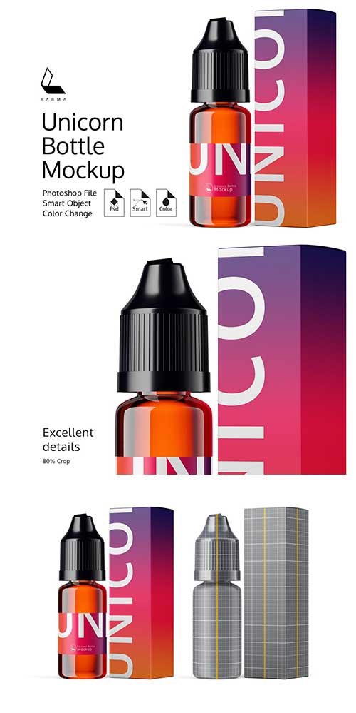 Unicorn Bottle Mockup 6360457