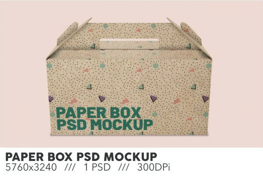 Paper Box PSD Mockup