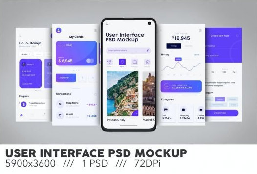User Interface PSD Mockup